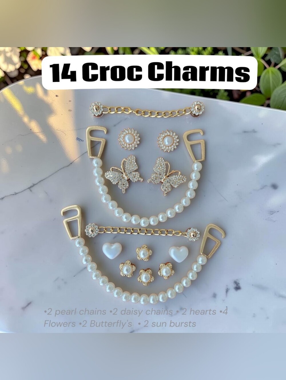 CROCS Charm Set | Butterfly And Pearl